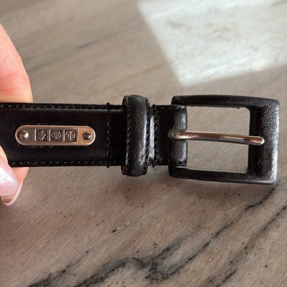 Ralph Lauren Black Leather Belt wrapped leather buckle smooth women’s belt S